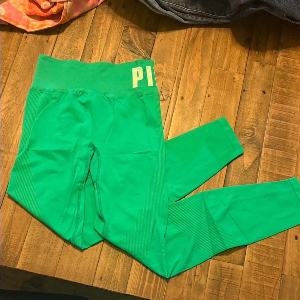 PINK Victoria's Secret Vibrant Green Kids Leggings